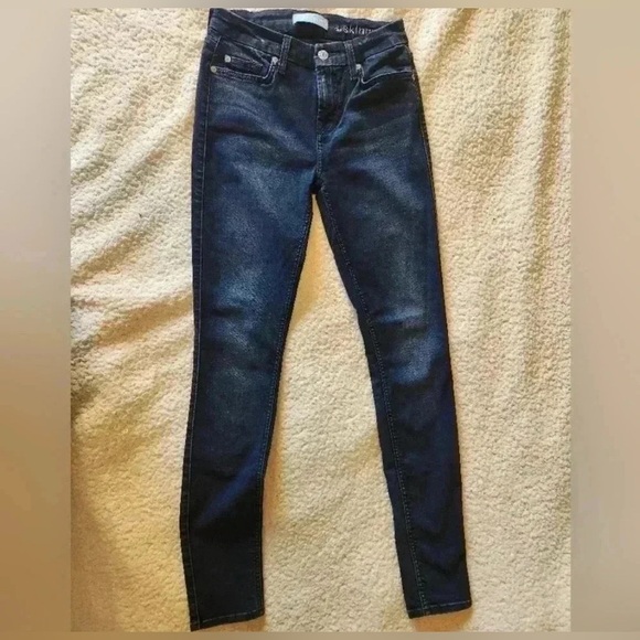 7 for all mankind Dark Blue skinny Jeans, sz 25 - Picture 5 of 5